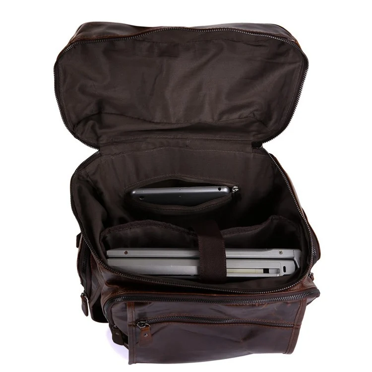 Lederrucksack Daypack Laptops 13,3 Zoll Vintage Leder Braun