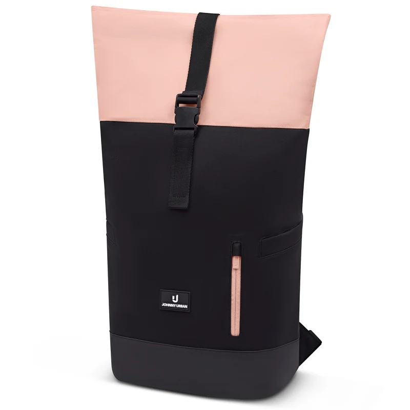 Johnny Urban Luca Medium - Rolltop Backpack 42 cm (black-rose)
