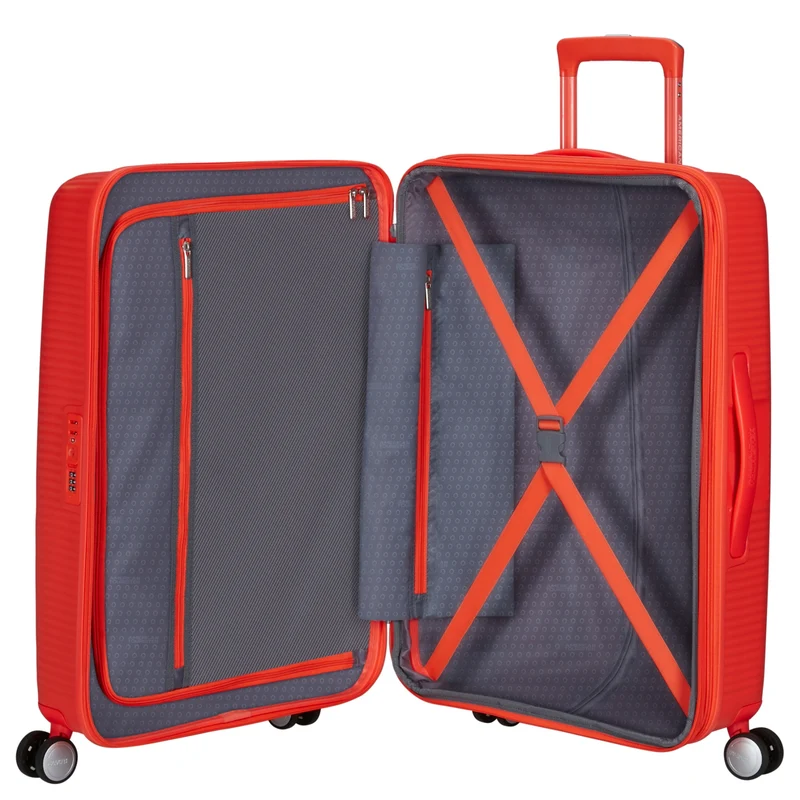 American Tourister Soundbox - 4-Rollen-Trolley 67 cm (neon orange)