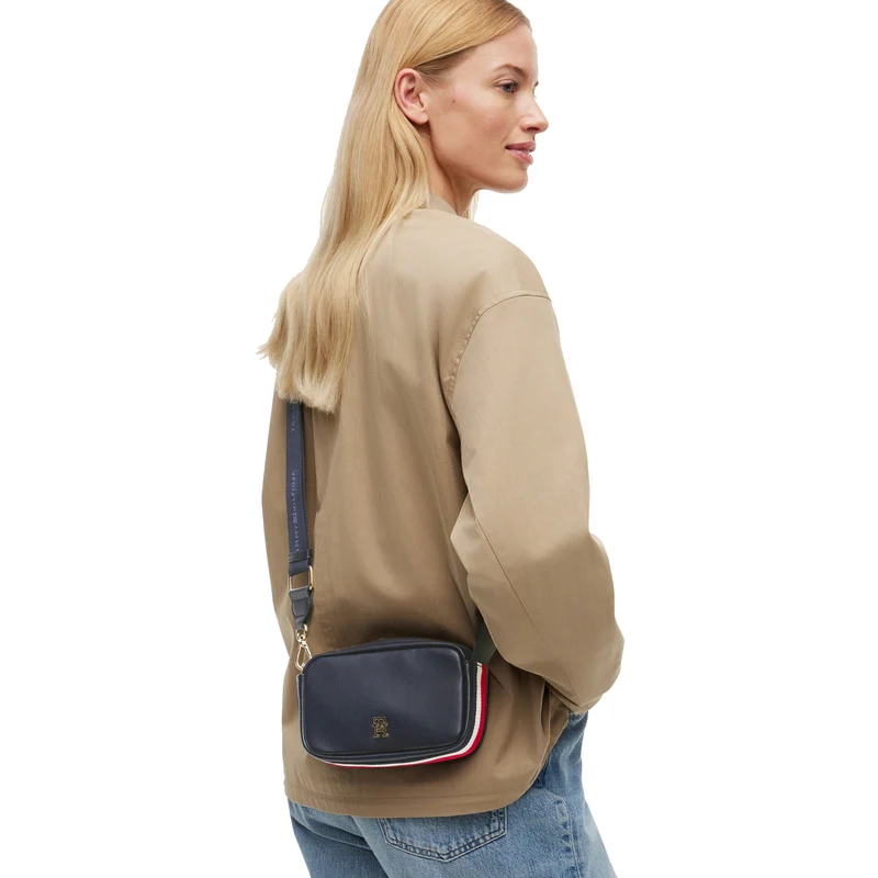 Tommy Hilfiger Logotape Camera Bag - Umhängetasche 18 cm (space blue corp)