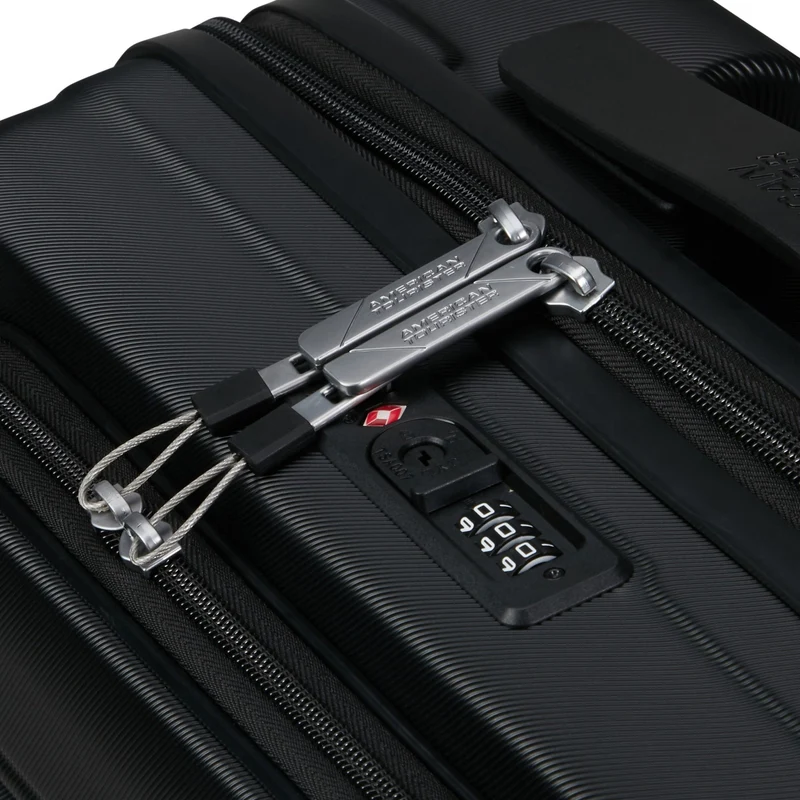 American Tourister Flashline - 4-Rollen-Kabinentrolley mit Vortasche 15.6" 55 cm (schwarz)