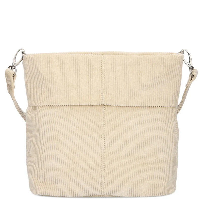 zwei Mademoiselle M8 - Schultertasche 25 cm (cord-creme)