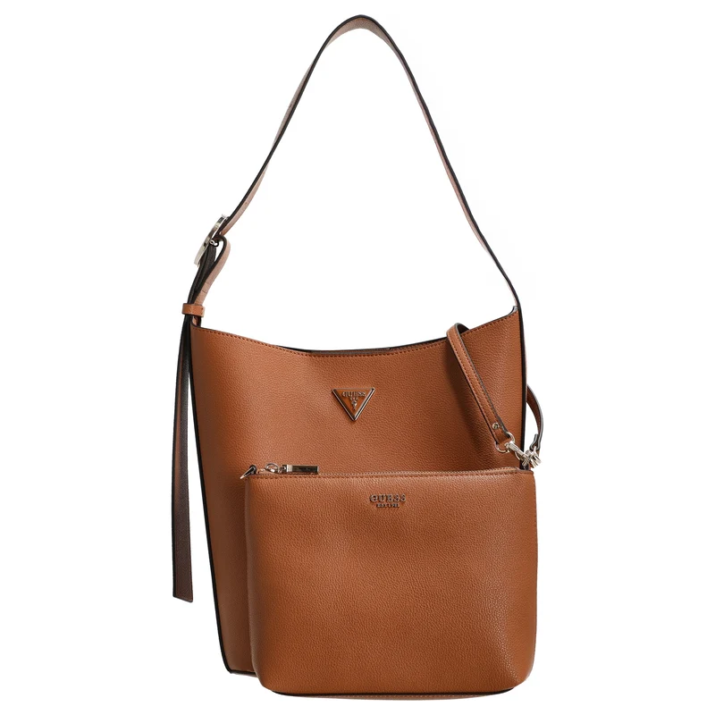Guess Meridian II Bucket - Beuteltasche mit herausnehmbarer Pouch (cognac)