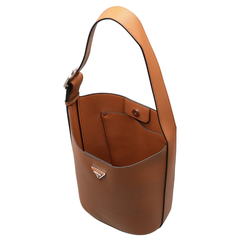 Guess Meridian II Bucket - Beuteltasche mit herausnehmbarer Pouch (cognac)