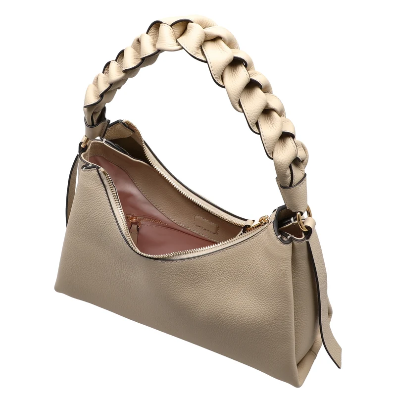 Coccinelle Boheme Grana Double - Schultertasche S 30 cm (seagrass/sandsh)