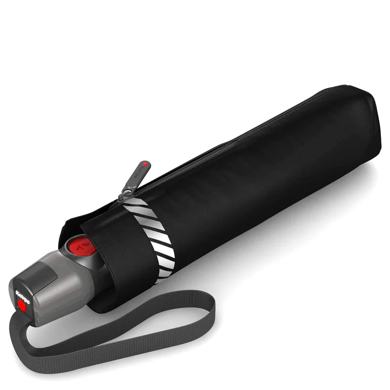 Knirps T.200 M Duomatic - Taschenschirm Regenschirm (reflective black)