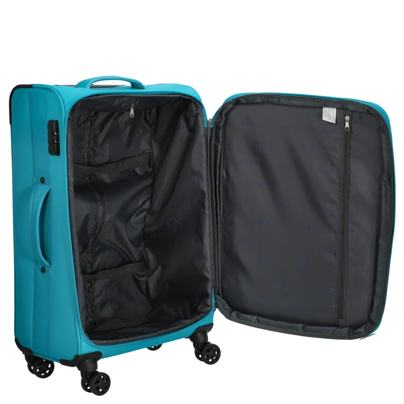 D&N Travel Line 6804 - 4-Rollen-Trolley M 66 cm (türkis)