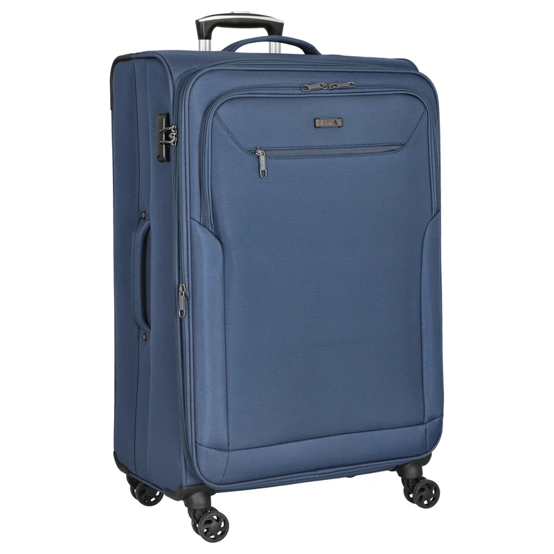 D&N Travel Line 6804 - 4-Rollen-Trolley L 76 cm (blau)