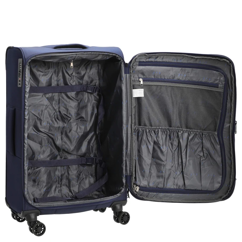 D&N Travel Line 9504 - 4-Rollen-Trolley M 67 cm erw. (navy)