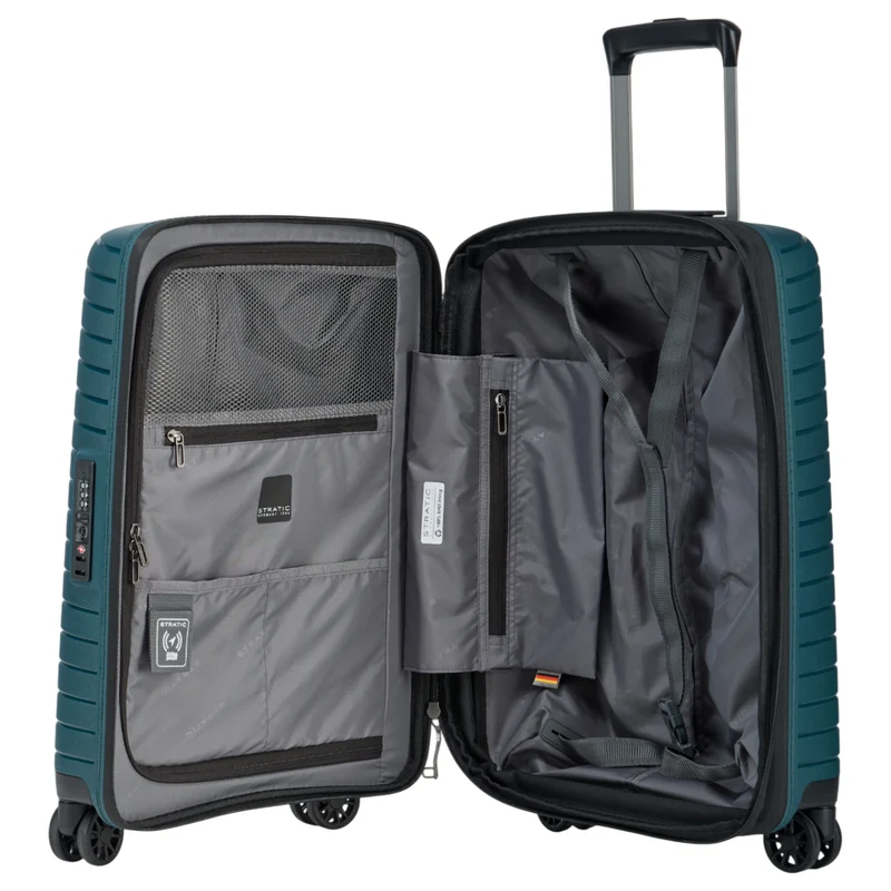 Stratic Novium SL - 4-Rollen-Kabinentrolley 55 cm erw. (petrol)