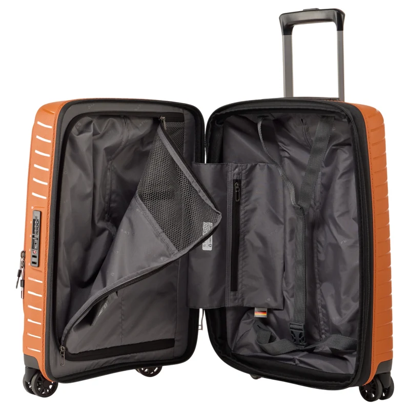 Stratic Novium ML - 4-Rollen-Kabinentrolley mit Vortasche 55 cm erw. (rosso/clay)