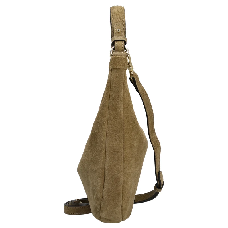abro Nana Suede - Schultertasche Mini 27.5 cm (mud)
