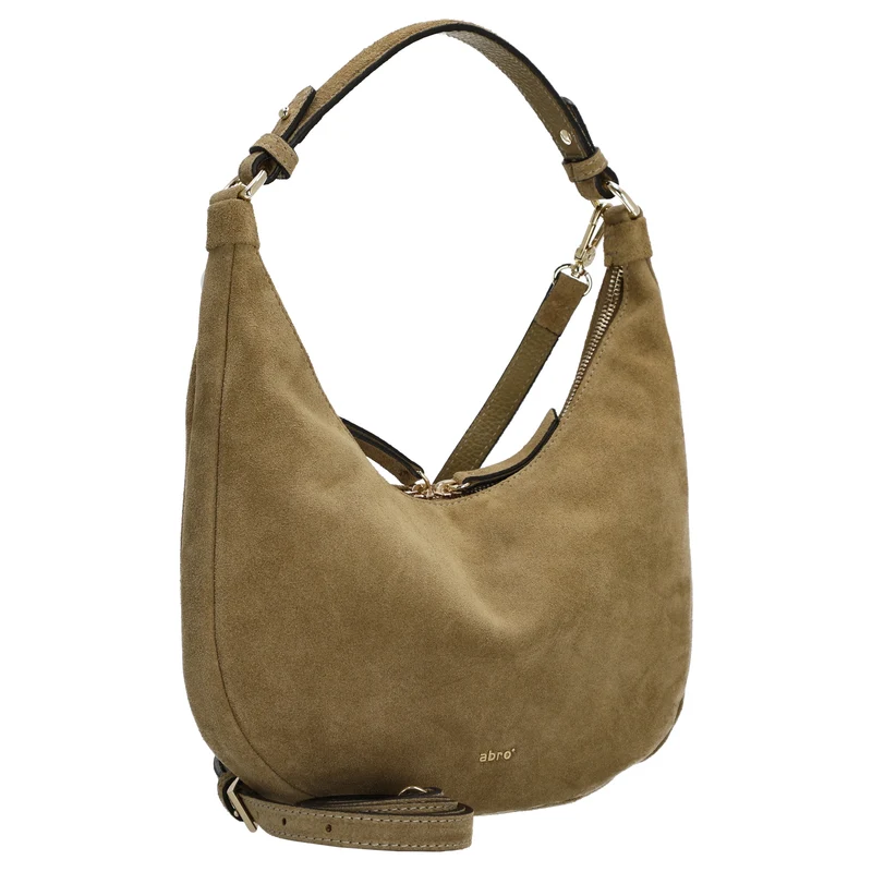 abro Nana Suede - Schultertasche Mini 27.5 cm (mud)