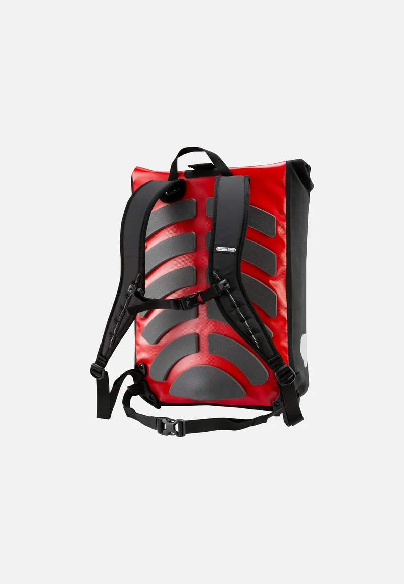 Messenger-Bag Rot Schwarz - Rolltop Rucksack
