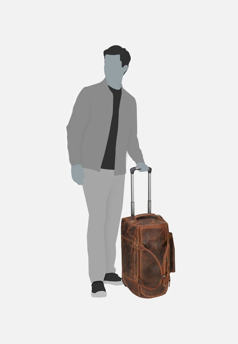 Vintage Traveller 1736 Sattelbraun - Reisetasche mit Rollen