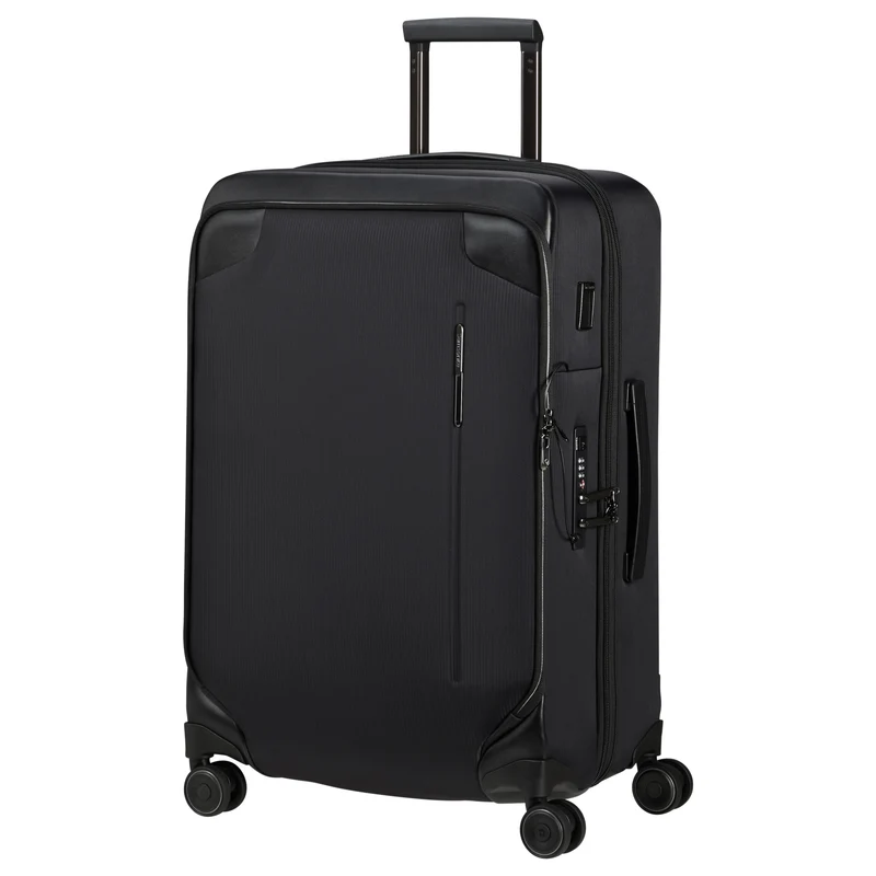 Samsonite Splendix - 4-Rollen-Trolley M 67 cm erw. (schwarz)