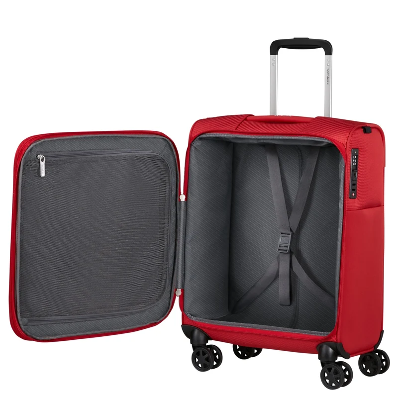 Samsonite Base Breeze - 4-Rollen-Kabinentrolley 55 cm erw. (red)