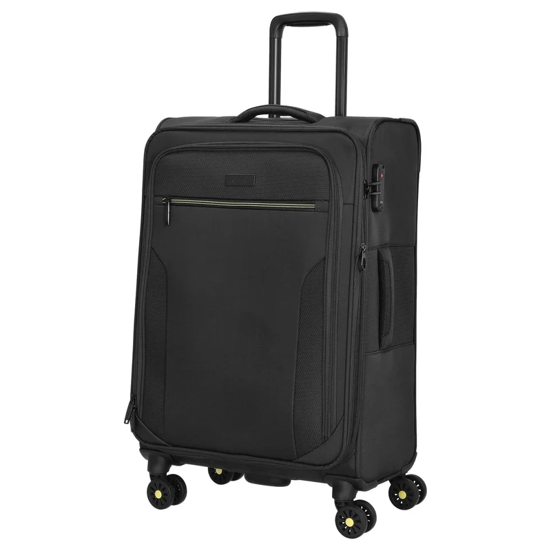 D&N Travel Line 9704 - 4-Rollen-Trolley M 68 cm erw. (black)