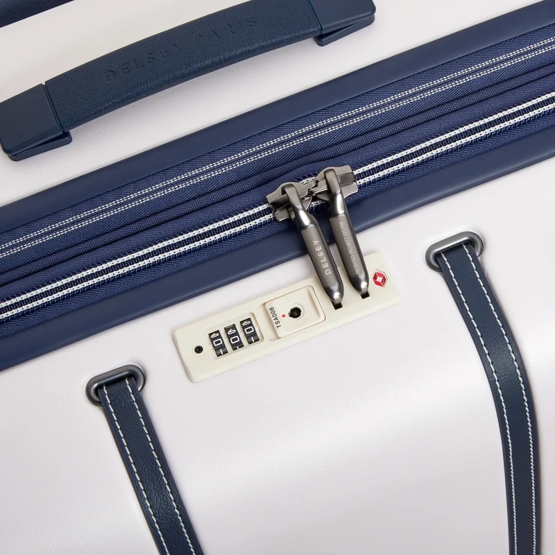 Delsey Paris Cadence - 4-Rollen-Trolley 76 cm erw. (elfenbein/blau)