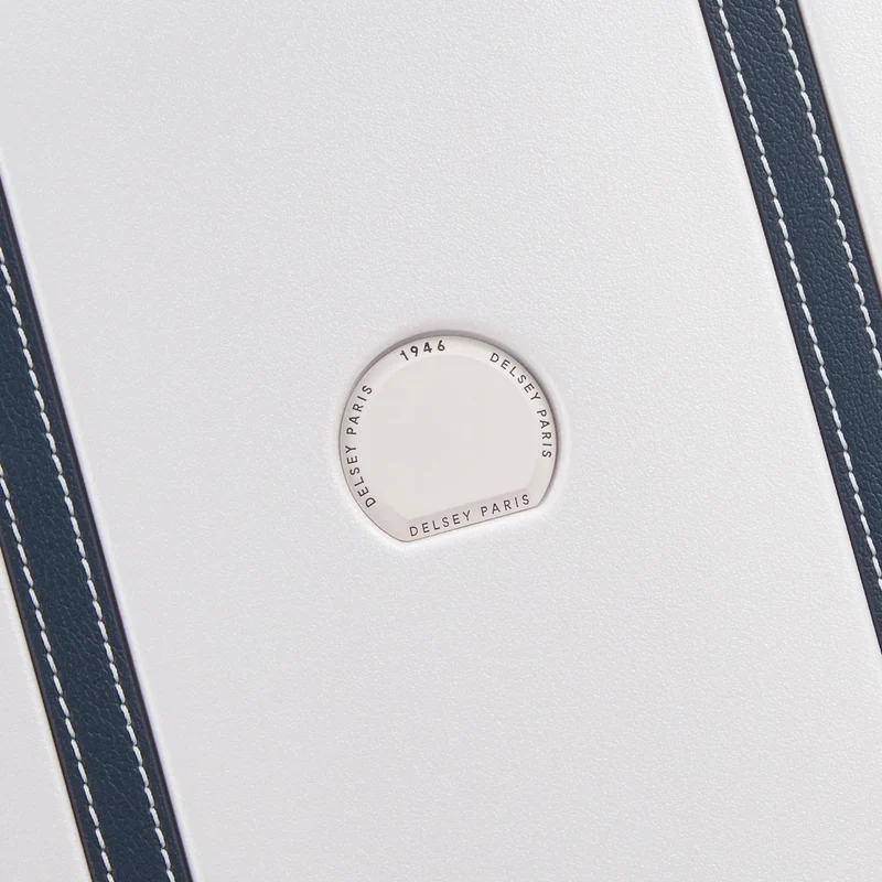 Delsey Paris Cadence - 4-Rollen-Kabinentrolley Slim 55 cm erw. (elfenbein/blau)