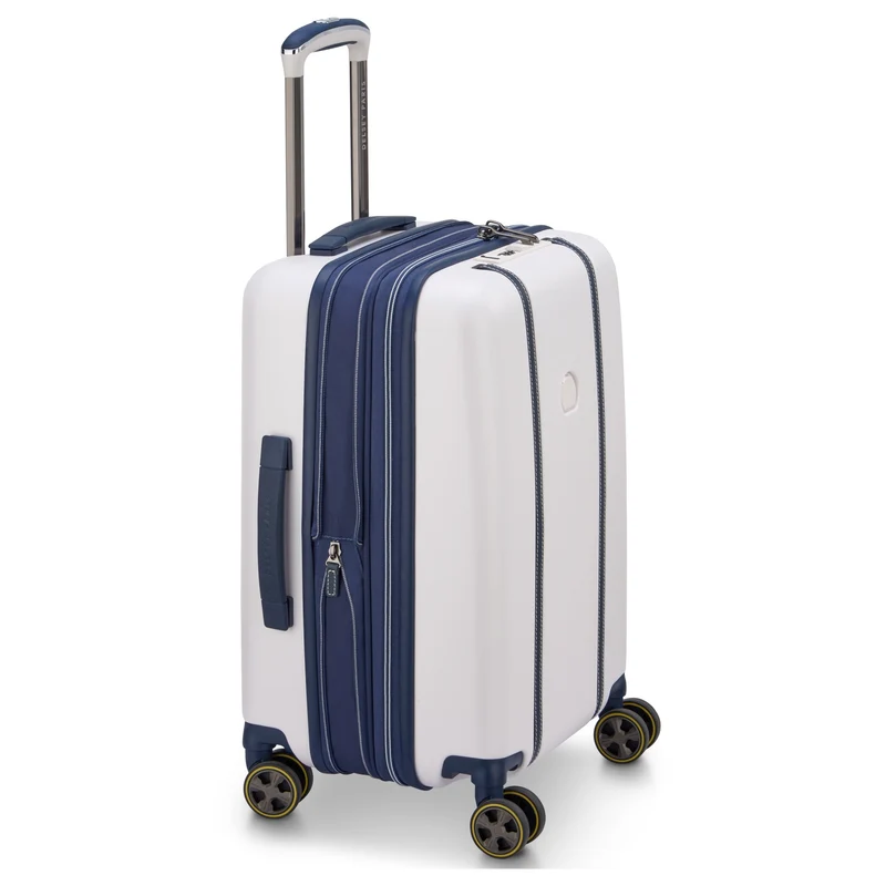 Delsey Paris Cadence - 4-Rollen-Kabinentrolley 55 cm erw. (elfenbein/blau)