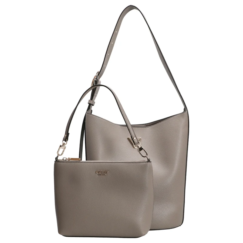 Guess Meridian II Bucket - Beuteltasche mit herausnehmbarer Pouch (dark taupe)