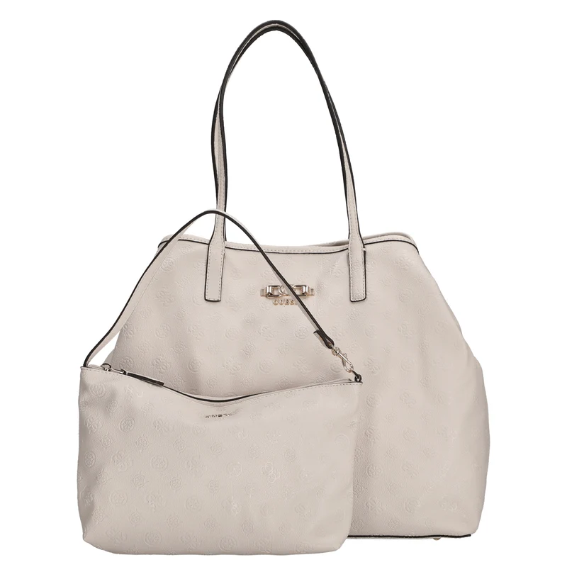 Guess Victtoria Large 2 in 1 Tote - Shopper 50 cm (stone logo)