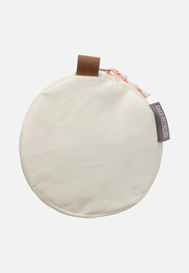 Tonne Weiß/Sand Segel Orange - Kulturbeutel