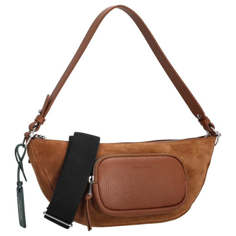Coccinelle STG Paki Suede - Schultertasche 32 cm (cognac)