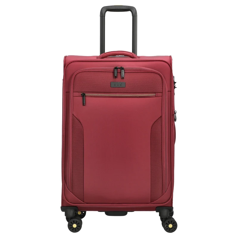 D&N Travel Line 9704 - 4-Rollen-Trolley M 68 cm erw. (dark red)