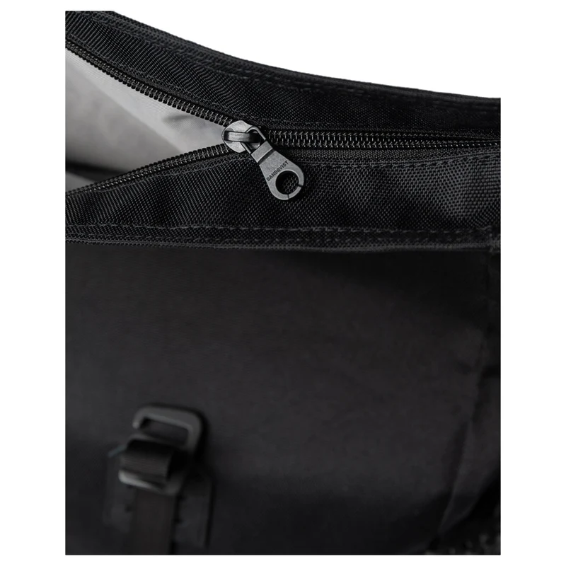 Sandqvist Icon Rolltop - Rucksack M 14" 60 cm (black/ black with black leather)
