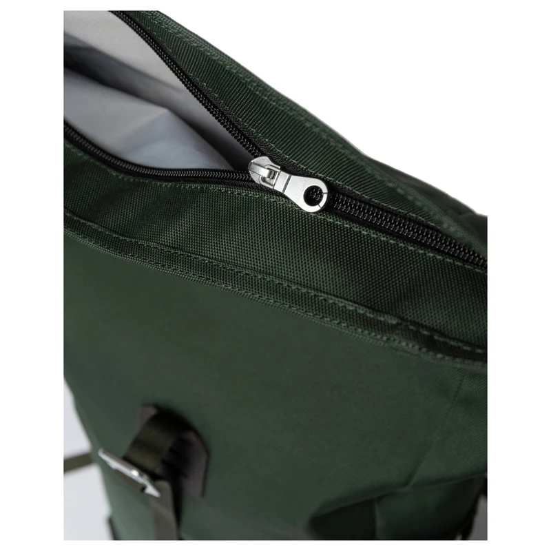 Sandqvist Icon Rolltop - Rucksack M 14" 60 cm (dawn green with dark brown leather)