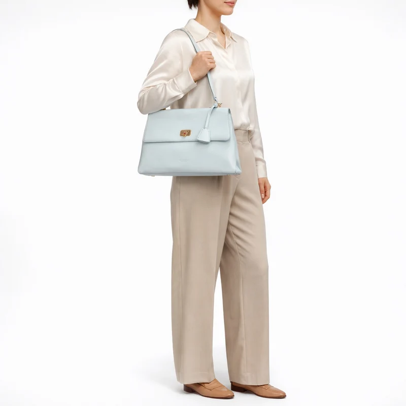 Seidenfelt Lilla Edet Office Bag - Schultertasche 36 cm (sea salt blue)