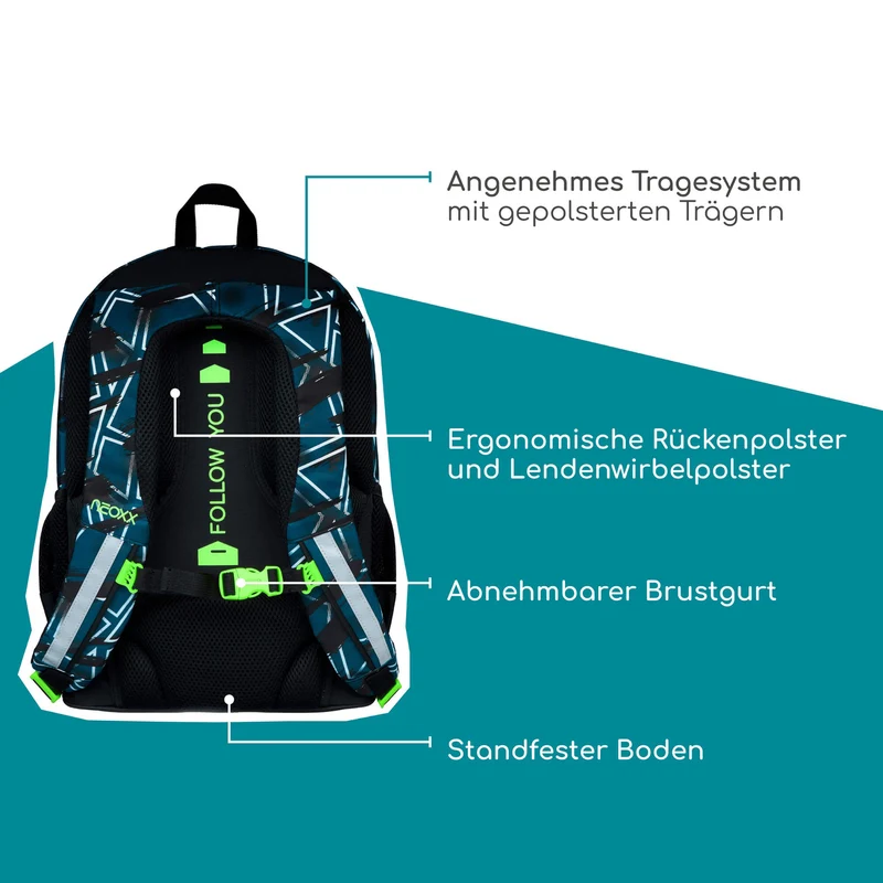 Neoxx FLOW - Schulrucksack 42.5 cm (Flash yourself)