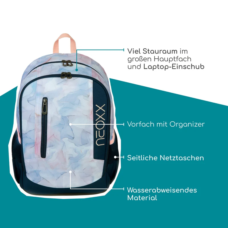 Neoxx FLOW - Schulrucksack 42.5 cm (Dreaming of pastel)