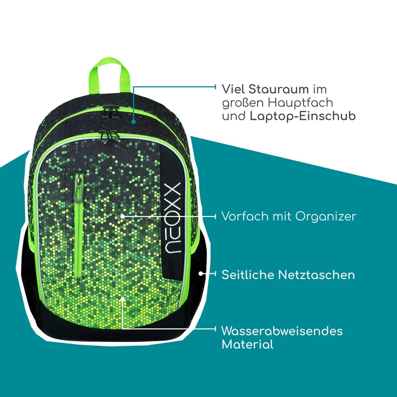 Neoxx FLOW - Schulrucksack 42.5 cm (Pixel in my mind)