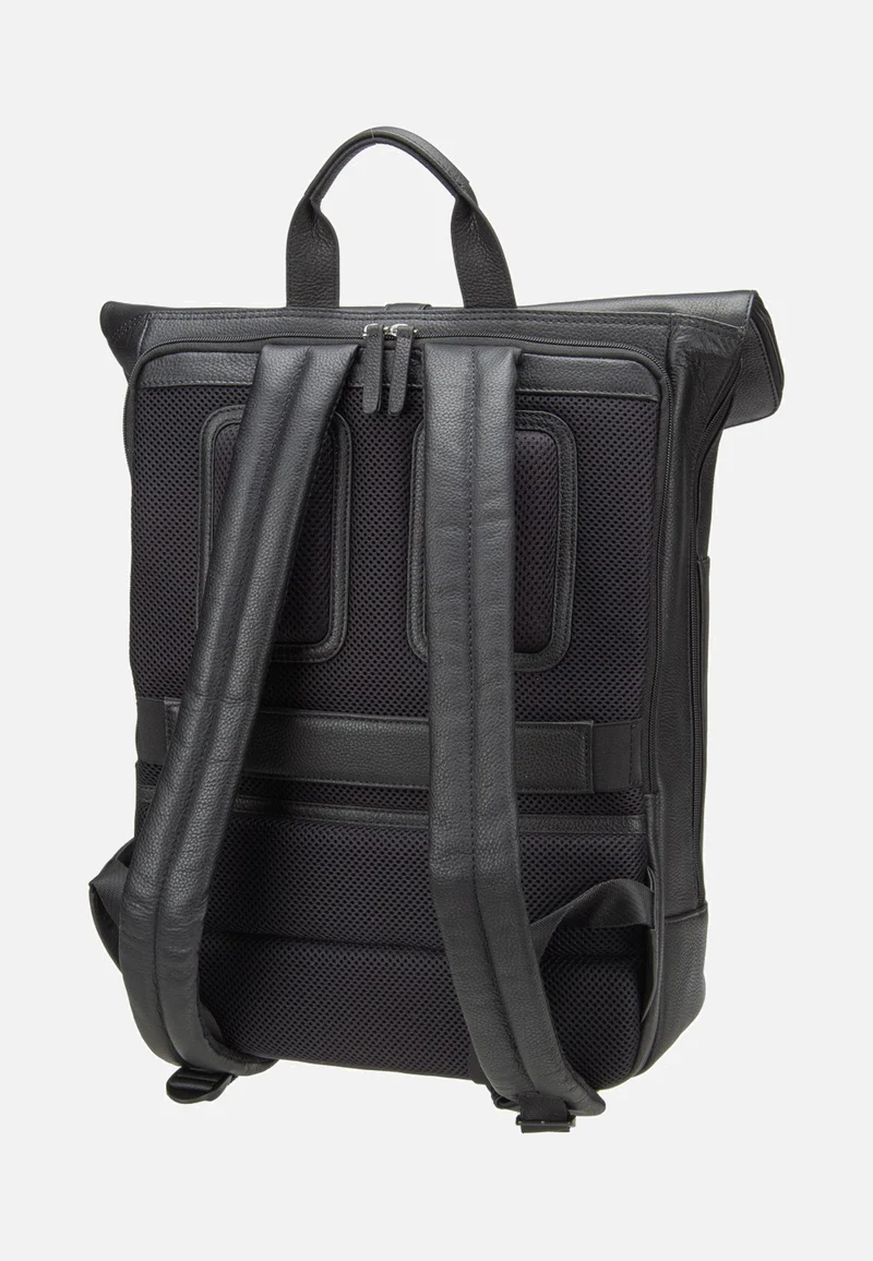 Frankfurt Backpack Courier Black - Rolltop Rucksack