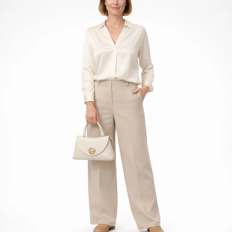 Coccinelle Nikla - Henkeltasche 26 cm (pearl/cognac)