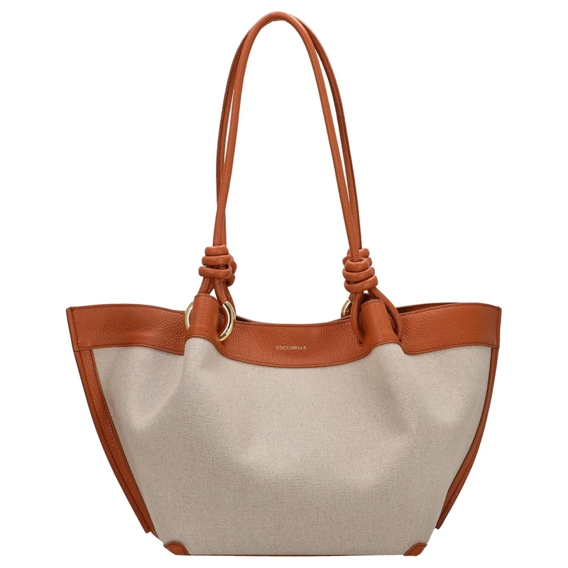 Coccinelle Finn Canvas - Henkeltasche 25 cm (natural/crab)