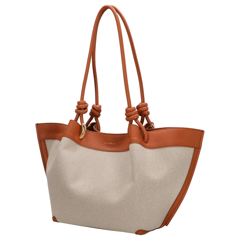 Coccinelle Finn Canvas - Henkeltasche 25 cm (natural/crab)
