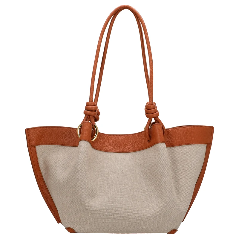 Coccinelle Finn Canvas - Henkeltasche 25 cm (natural/crab)
