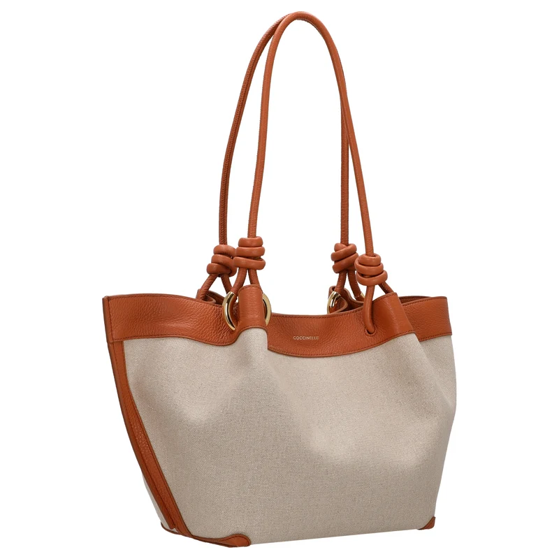 Coccinelle Finn Canvas - Henkeltasche 25 cm (natural/crab)