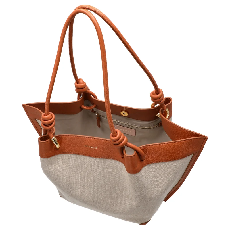 Coccinelle Finn Canvas - Henkeltasche 25 cm (natural/crab)