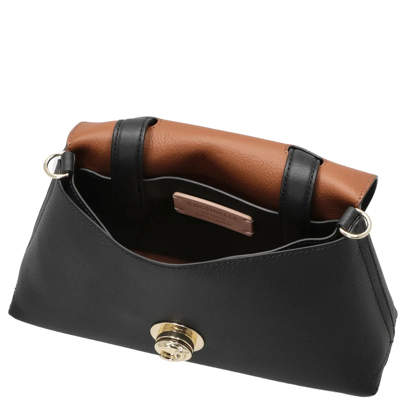 Coccinelle Nikla - Henkeltasche 26 cm (noir/cognac)