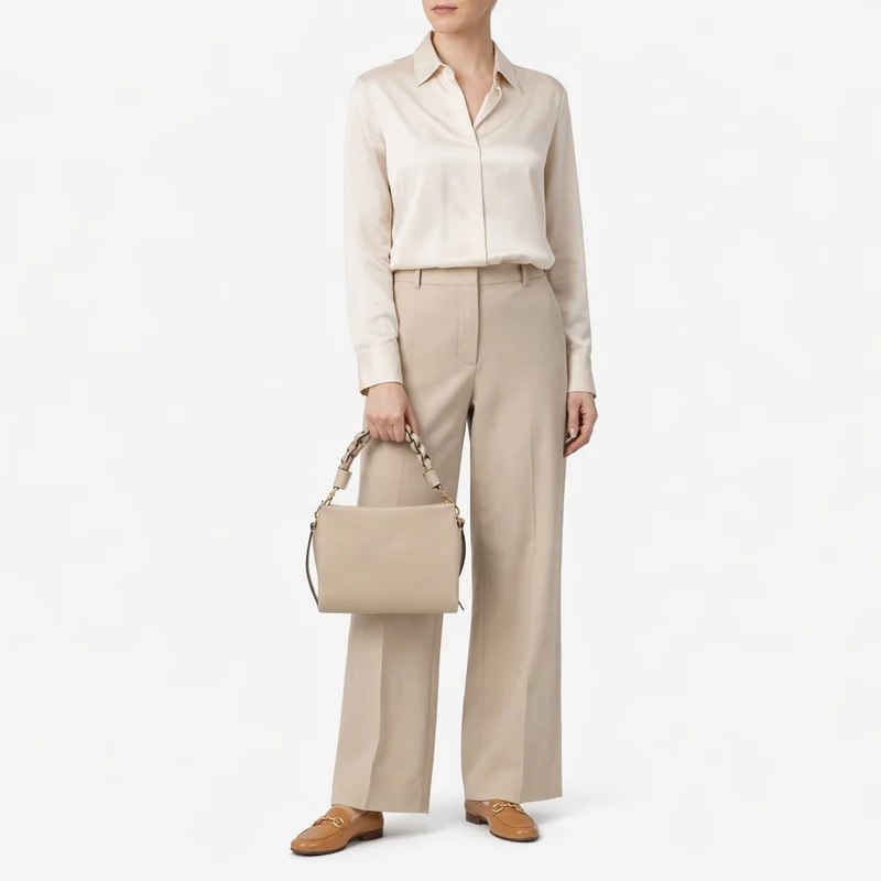 Coccinelle Boheme Grana Double - Henkeltasche S 23 cm (sandshe/seagras)