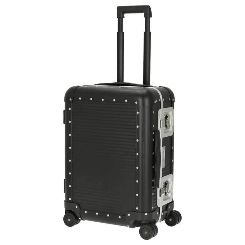 FPM Milano Bank aluminum Spinner 55 M - 4-Rollen-Kabinentrolley 55/25 cm (caviar black)