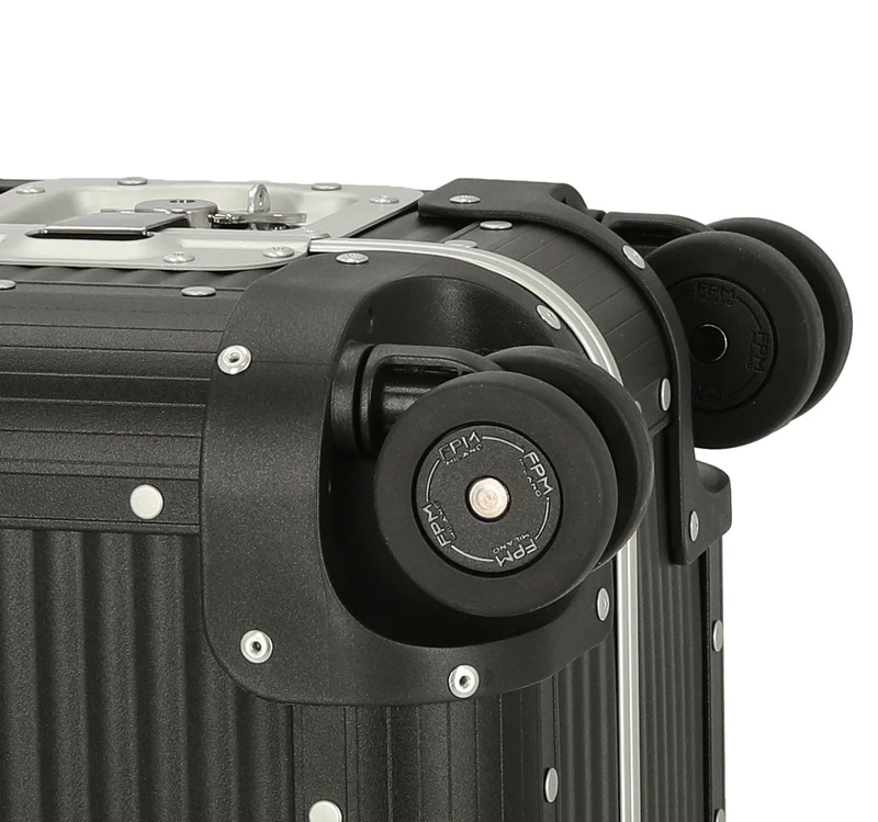 FPM Milano Bank aluminum Spinner 55 M - 4-Rollen-Kabinentrolley 55/25 cm (caviar black)