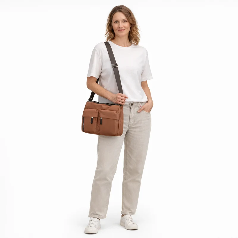 Mandarina Duck Hunter - Umhängetasche 28 cm (pecan nut)