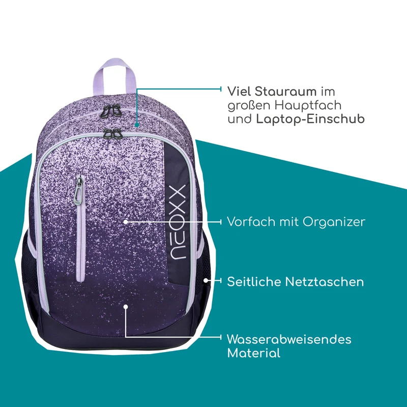 Neoxx FLOW - Schulrucksack 42.5 cm (Glitterally perfect)