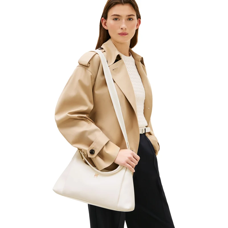 Tommy Hilfiger Essential - Schultertasche 35 cm (soft cream)